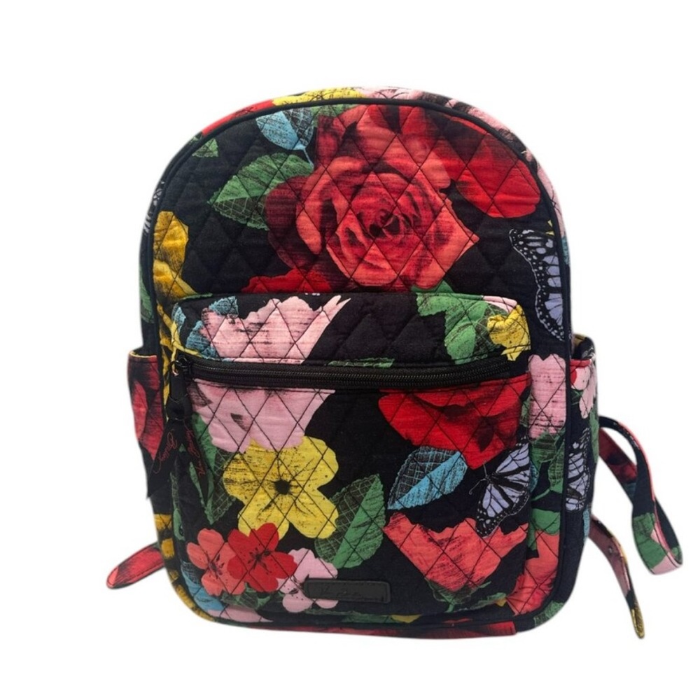 Vera Bradley Black and Red Floral Backpack